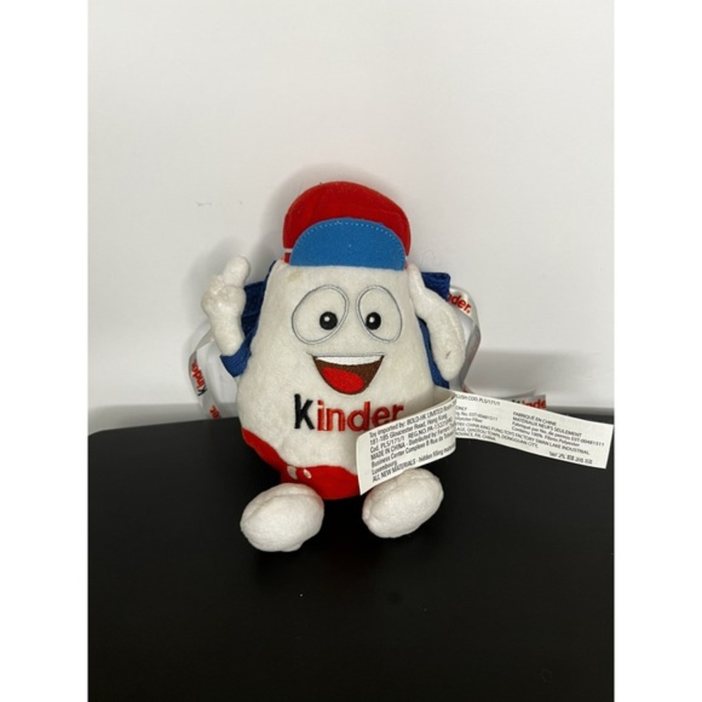 Kinder Chocolate Egg Mascot Pilot‎ Plush w/ Wings 7" Rare Surprise Toy